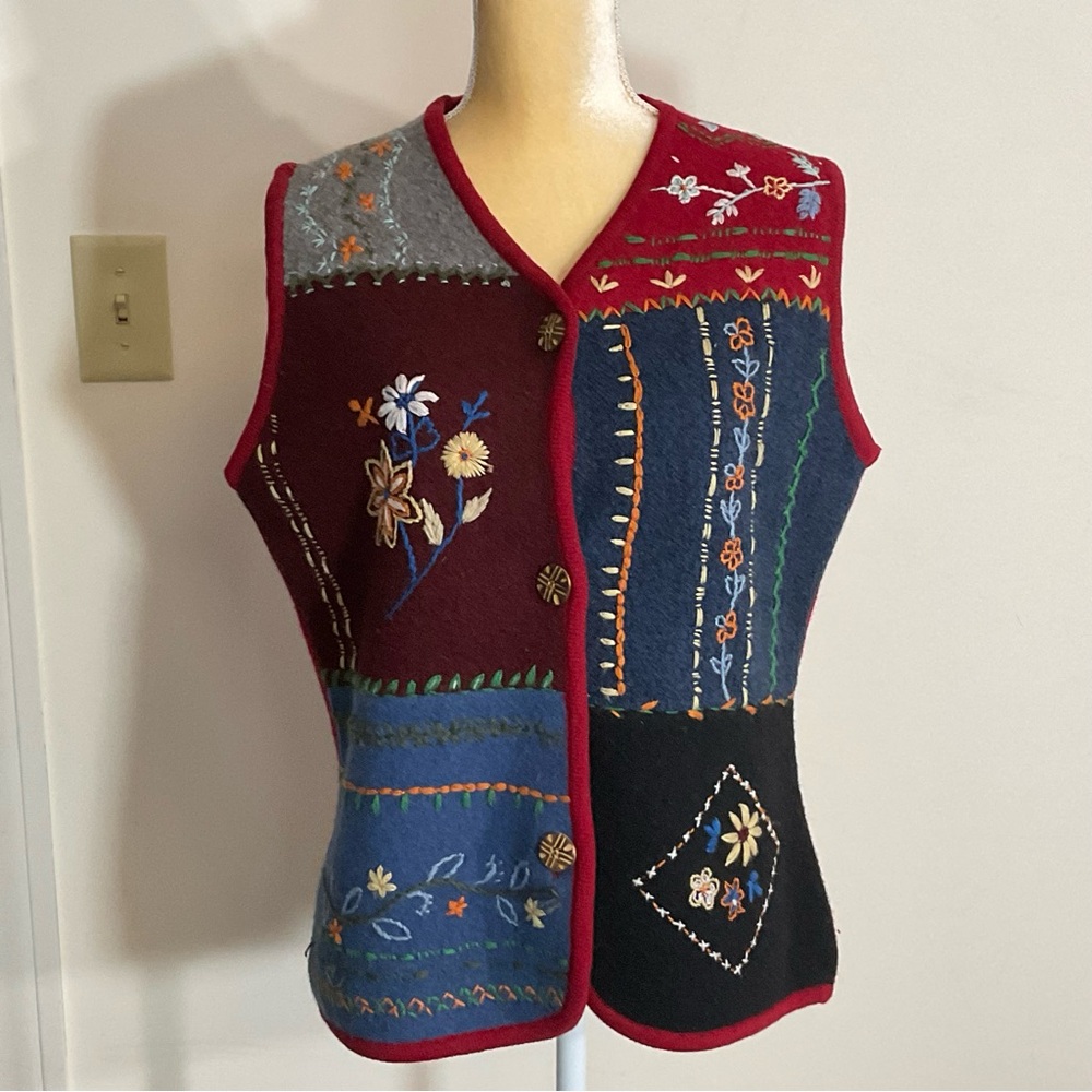 Vintage Coldwater Creek 100% wool vest, size M
